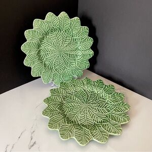 SET of 2 Lemon Leaf 13" Chargers - Bordallo Pinheiro